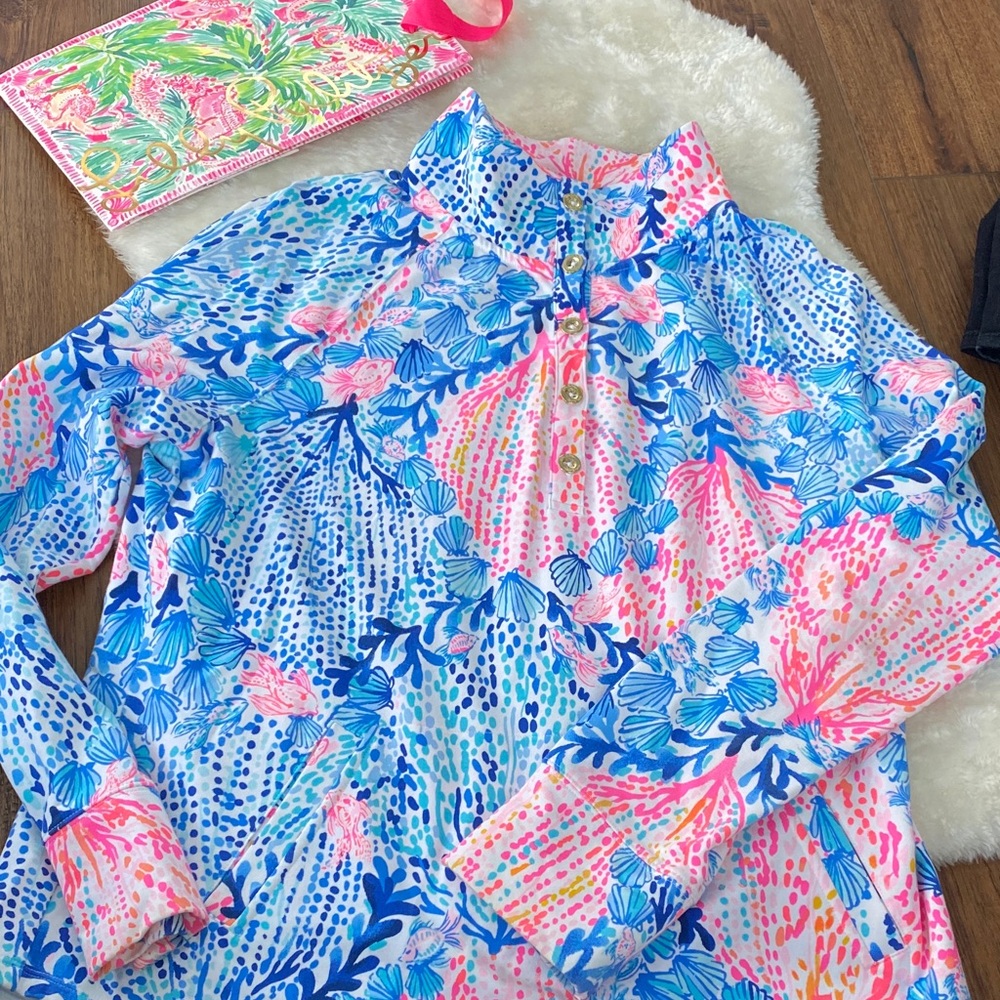 Lilly Pulitzer Pink and Blue Floral Top